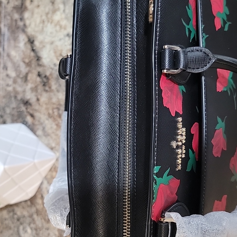 KATE SPADE NEW YORK Madison Rose Toss Printed Medium Satchel W/ Matching Wallet - Picture 9 of 10